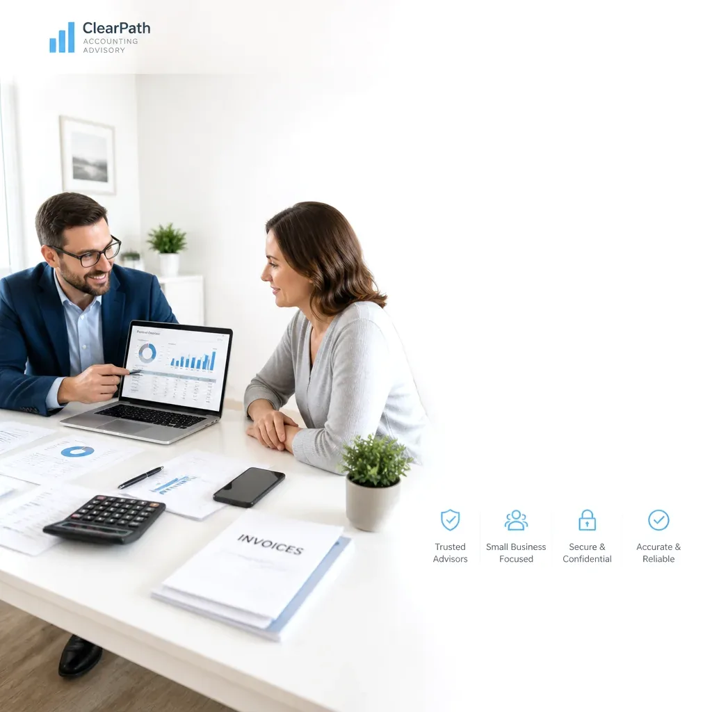 Process diagram for small business accounting advisory